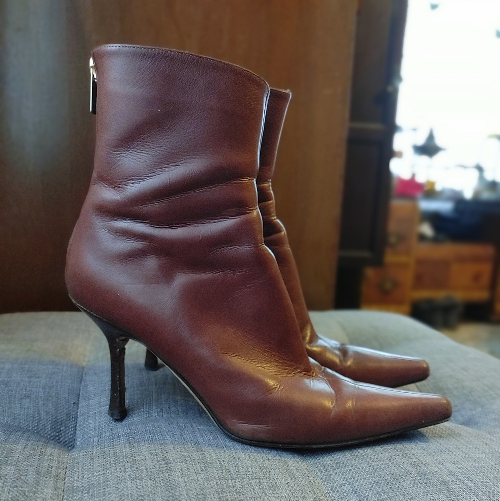 Jimmy Choo Daisy Kid 38/7.5 boots, whiskey brown